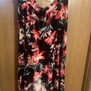 High low floral maxi skirt